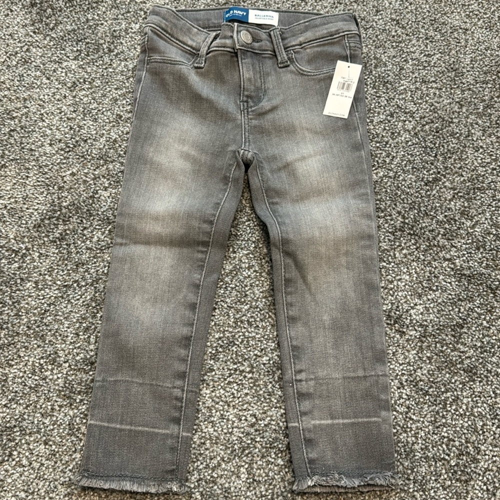 Gray Frayed Ballerina Jeggings Old Navy 3T NWT